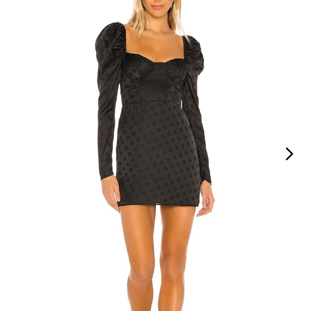 Lovers + Friends Black Corset Style Polka
Dot Dress - Picture 2 of 8